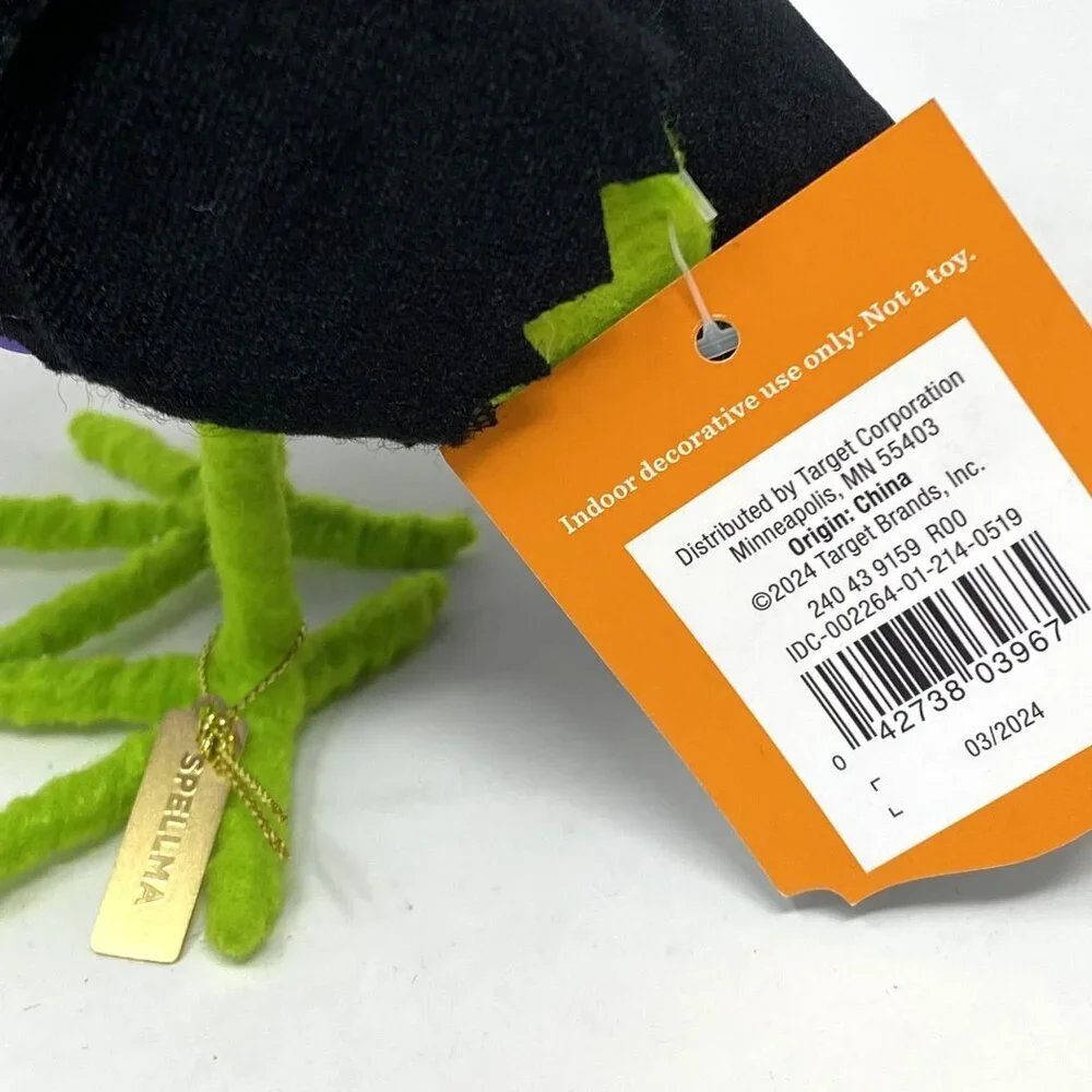 Featherly Friends™ 'Spellma' Felt Witch Bird Halloween Figurine Hyde & EEK!